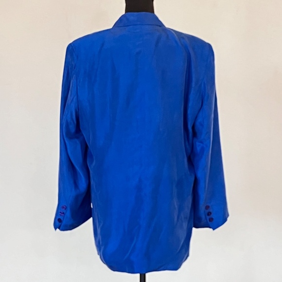 Sellecas Silk Royal blue 100% silk blazer - Picture 6 of 11